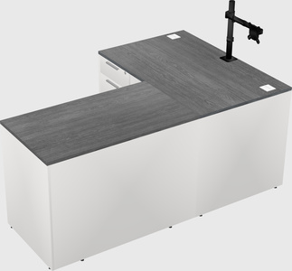 L-shaped office desk
