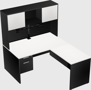 L-shaped office desk