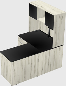 L-shaped office desk