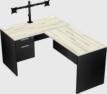 L-shaped office desk