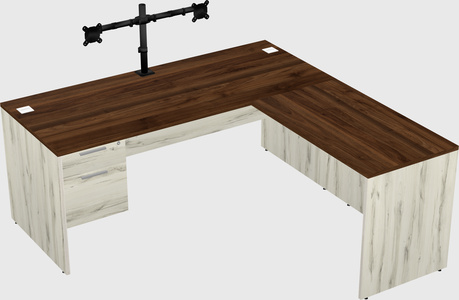 L-shaped office desk