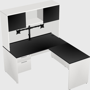 L-shaped office desk