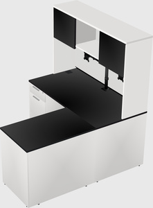 L-shaped office desk
