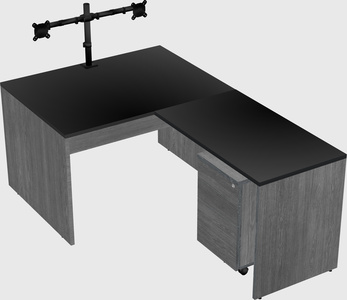 L-shaped office desk