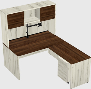 L-shaped office desk