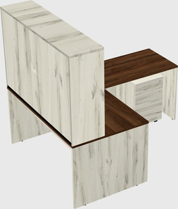 L-shaped office desk