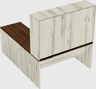 L-shaped office desk