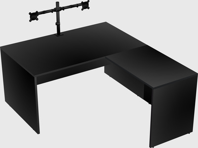 L-shaped office desk