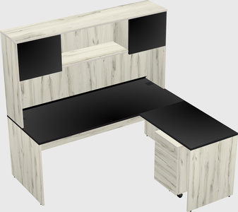 L-shaped office desk