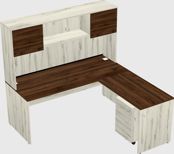 L-shaped office desk