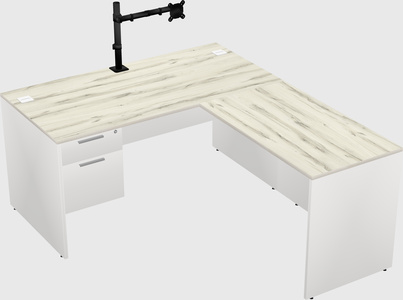 L-shaped office desk