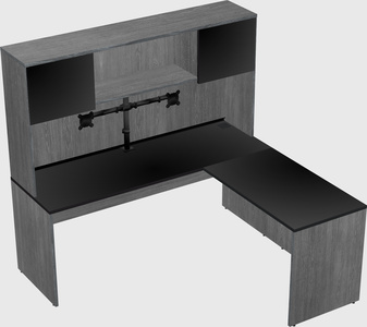 L-shaped office desk