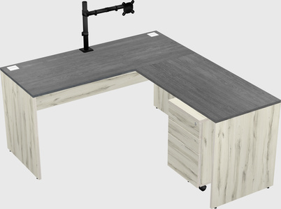 L-shaped office desk