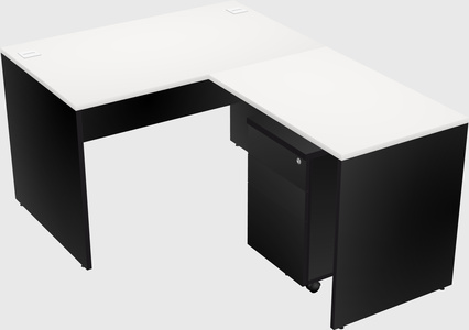 L-shaped office desk