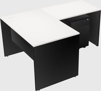 L-shaped office desk