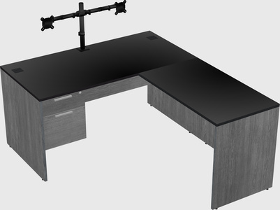 L-shaped office desk