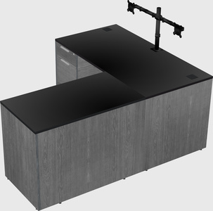 L-shaped office desk