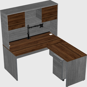 L-shaped office desk