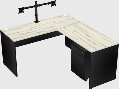 L-shaped office desk