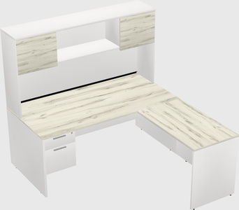 L-shaped office desk