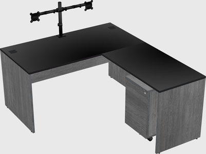 L-shaped office desk