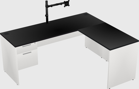 L-shaped office desk