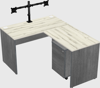 L-shaped office desk