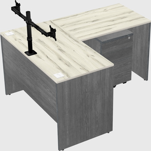 L-shaped office desk