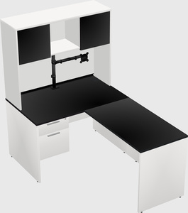 L-shaped office desk