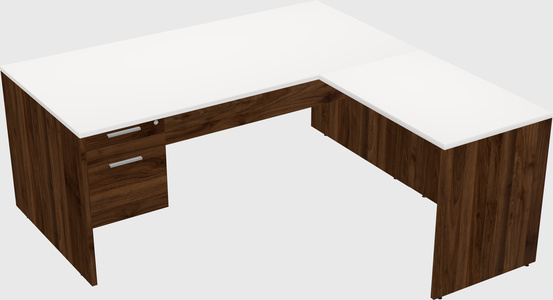 L-shaped office desk