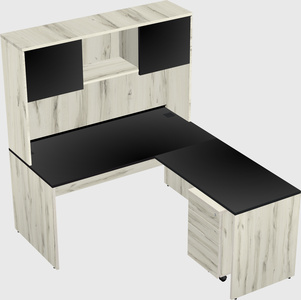 L-shaped office desk