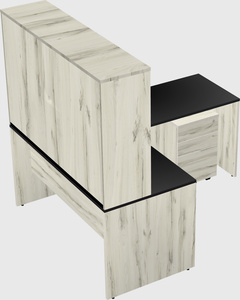 L-shaped office desk