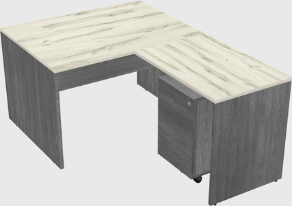 L-shaped office desk