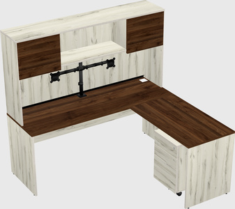 L-shaped office desk