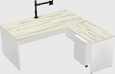 L-shaped office desk