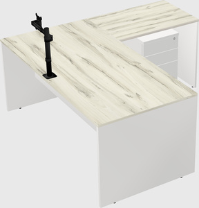 L-shaped office desk