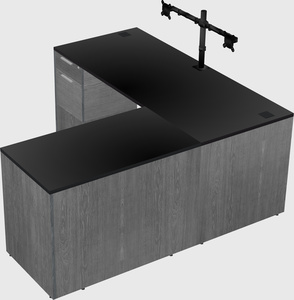 L-shaped office desk