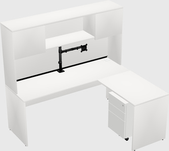 L-shaped office desk