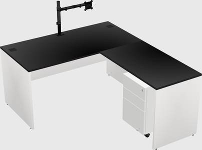 L-shaped office desk
