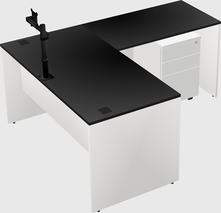L-shaped office desk