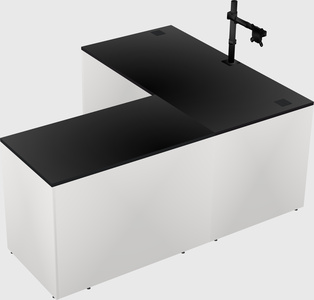 L-shaped office desk