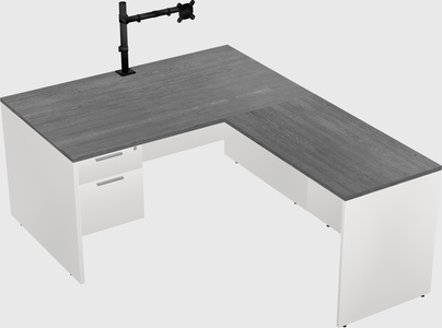 L-shaped office desk