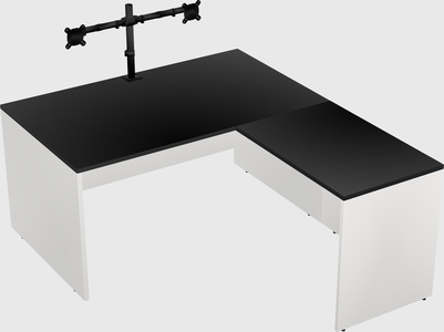 L-shaped office desk