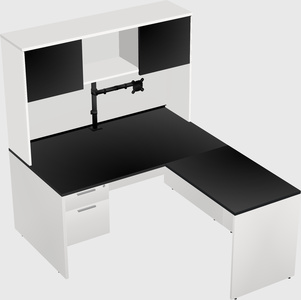 L-shaped office desk