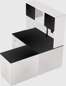 L-shaped office desk