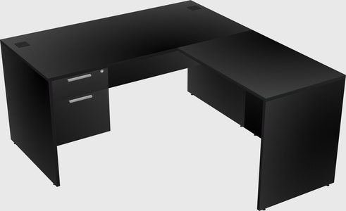 L-shaped office desk