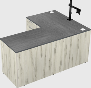 L-shaped office desk