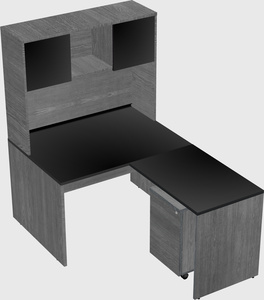L-shaped office desk