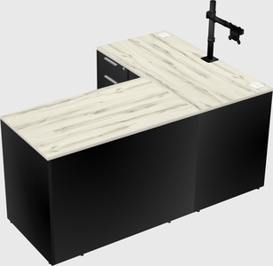 L-shaped office desk