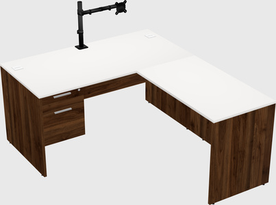 L-shaped office desk
